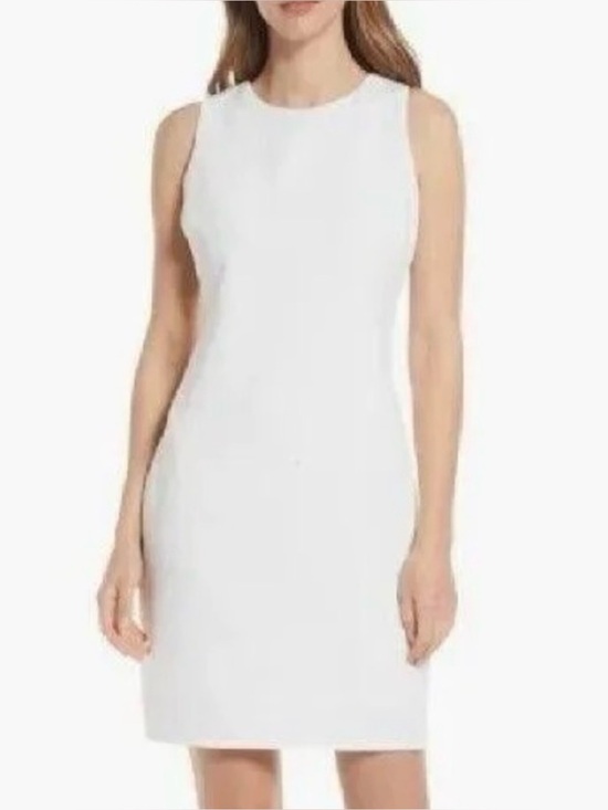 Sam Edelman Dresses & Skirts - Sam Edelman Classic White Sleeveless Bow Back Sheath Dress - Size S ( NWT )